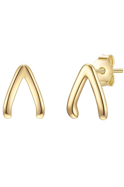 Glanzstücke München Silberohrstecker Ohrstecker Sterling Silber gelbgold