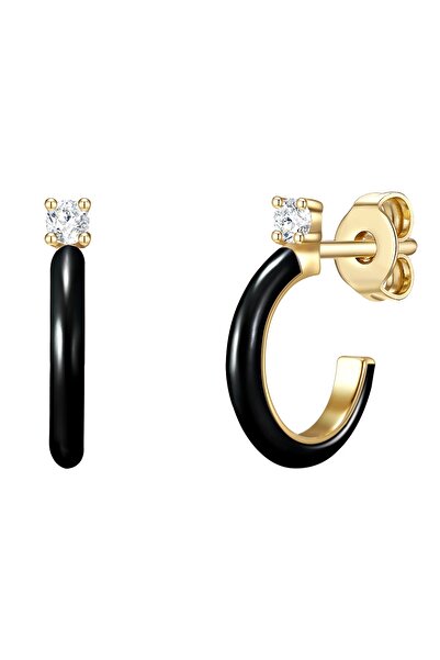 Glanzstücke München Silberohrcreolen Creolen Sterling Silber gelbgold Zirkoni...