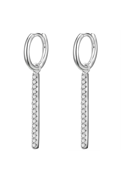 Glanzstücke München Silberohrcreolen Creolen Sterling Silber Zirkonia weiß