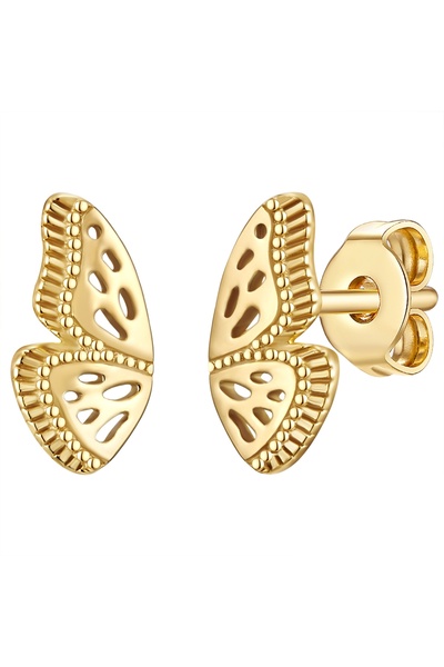 Glanzstücke München Silberohrstecker Ohrstecker Sterling Silber gelbgold