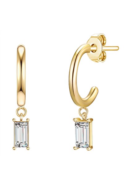 Lulu & Jane Ohrcreolen mit Kristallen von Swarovski® Creolen gelbgold verzier...