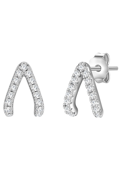 Glanzstücke München Silberohrstecker Ohrstecker Sterling Silber Zirkonia weiß