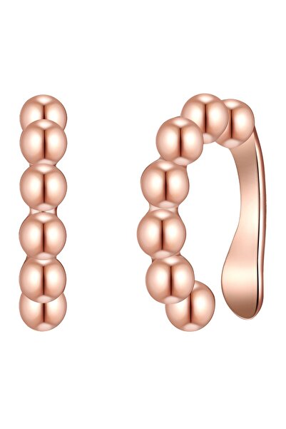 Lulu & Jane Modeschmuckohcreolen Ohrklemme pembe altın