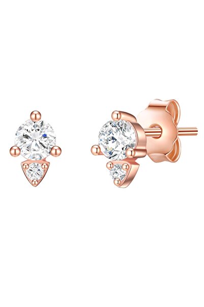 Glanzstücke München Silberohrstecker Ohrstecker Sterling Silber roségold Zirk...