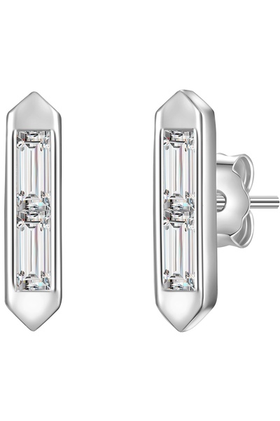 Glanzstücke München Silberohrstecker Ohrstecker Sterling Silber Topas weiß