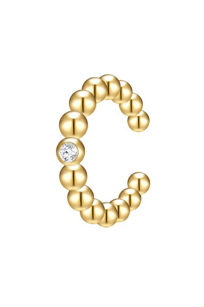 Lulu & Jane Diamantohrklemmen Ohrklemmen Sterling Silber gelbgold Diamant weiß