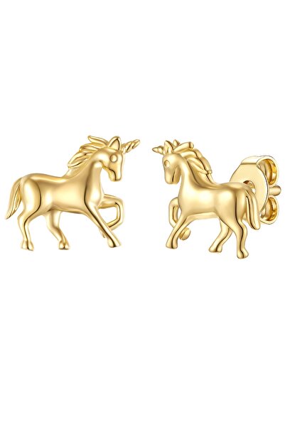 Glanzstücke München Silberohrstecker Ohrstecker Sterling Silber gelbgold