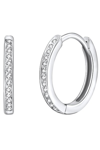 Rafaela Donata Silberohrcreolen Klappcreolen Sterling Silber Zirkonia weiß