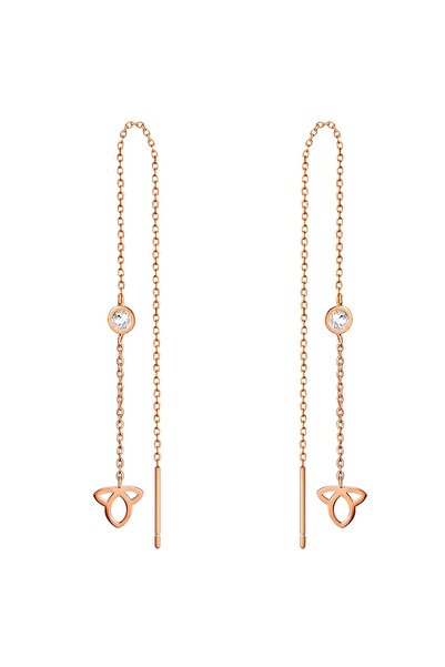 eastside Edelstahlohrhänger Ohrhänger Edelstahl roségold Preciosa weiß