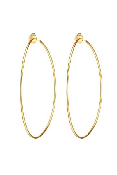 Lulu & Jane Modeschmuckohrcreolen Creolen gelbgold