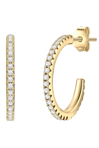 Glanzstücke München Silberohrcreolen Creolen Sterling Silber gelbgold Zirkoni...