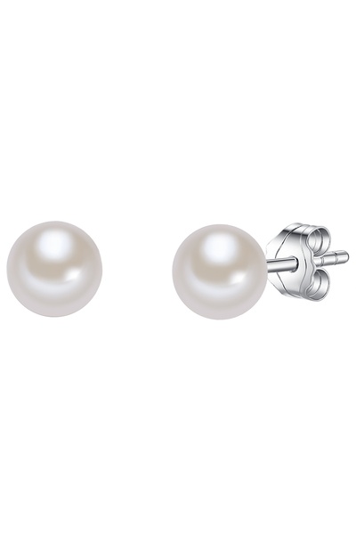 Valero Pearls Perlenohrstecker Ohrstecker Sterling Silber Süßwasser-Zuchtperl...