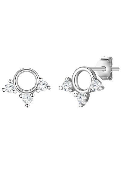 Glanzstücke München Silberohrstecker Ohrstecker Sterling Silber Zirkonia weiß