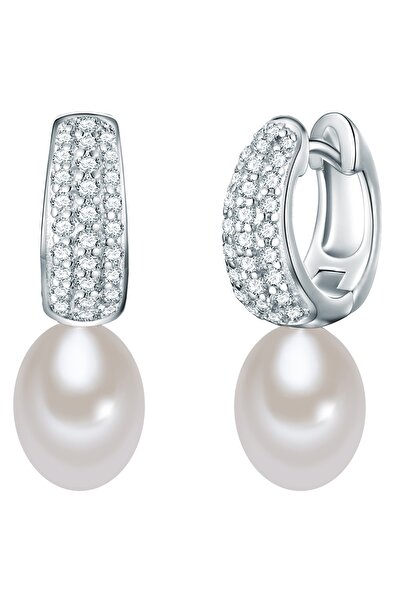 Lulu & Jane Perlenohrhänger Ohrhänger Sterling Silber Süßwasser-Zuchtperle we...