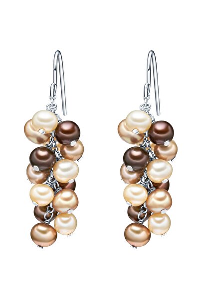 Valero Pearls Perlenohrhänger Ohrhänger Sterling Silber Süßwasser-Zuchtperle multicolor