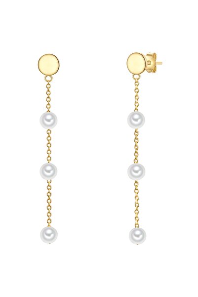 Glanzstücke München Silberohrhänger Ohrhänger Sterling Silber gelbgold Süßwas...