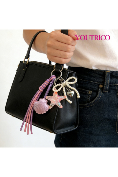 Youtrico سلسلة حقيبة، تعليقة حقيبة نسائية جديدة، أصداف بحرية ونجم البحر، إكسس...