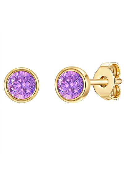 Glanzstücke München Silberohrstecker Ohrstecker Sterling Silber gelbgold Amet...