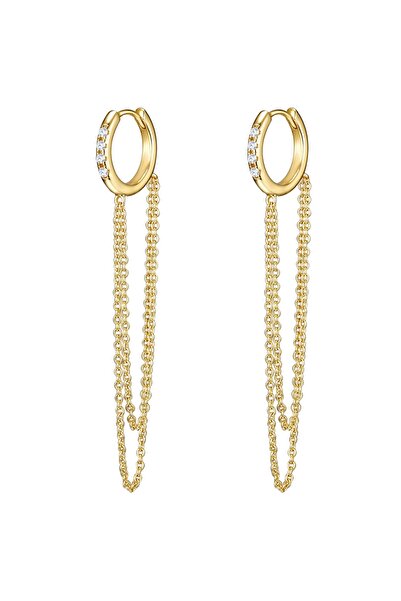 Glanzstücke München Silberohrcreolen Creolen Sterling Silber gelbgold Zirkoni...