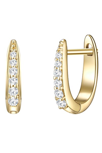 Glanzstücke München Silberohrcreolen Creolen Sterling Silber gelbgold Zirkoni...