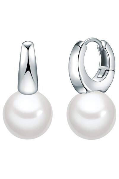 Rafaela Donata Perlenohrcreolen Creolen Sterling Silber Muschelkernperle weiß
