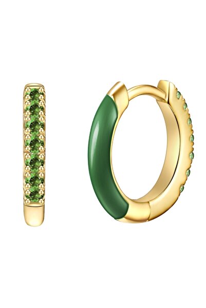 Glanzstücke München Silberohcreolen Creolen Sterling Silber gelbgold Zirkonya...