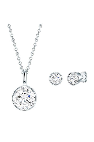 Rafaela Donata Silber-Set Set (Kette+Ohrstecker) Sterling Silber verziert mit...