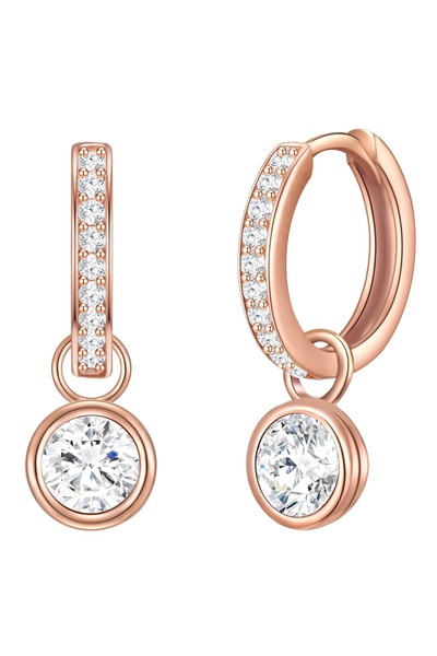 Rafaela Donata Silberohrcreolen Creolen Sterling Silber roségold Zirkonia weiß