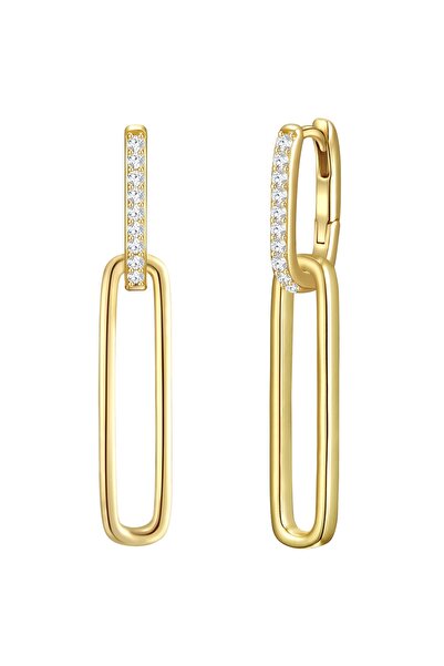 Glanzstücke München Silberohrcreolen Creolen Sterling Silber gelbgold Zirkoni...