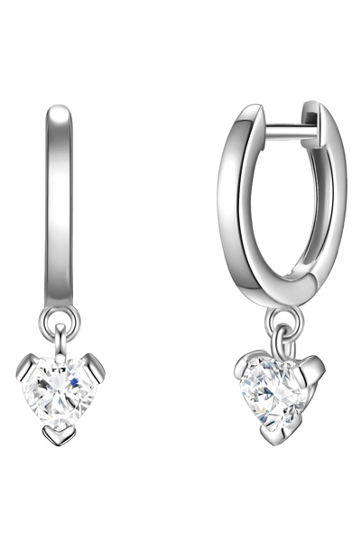 Glanzstücke München Silberohrcreolen Creolen Sterling Silber Zirkonia weiß