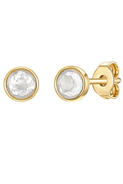 Glanzstücke München Silberohrstecker Ohrstecker Sterling Silber gelbgold Berg...