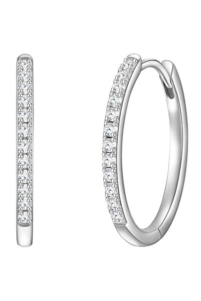 Glanzstücke München Silberohrcreolen Creolen Sterling Silber Zirkonia weiß