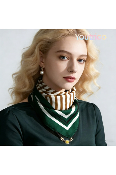 Youtrico وشاح للرقبة مناسب لأوائل الربيع والخريف، بتصميم عصري - دافئ ومريح، صغير الحجم لكنه مريح - 70*70