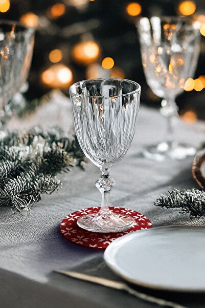 Artikel New Year Patterned Wooden Coasters Set of 6, Office Accessory, Table ...