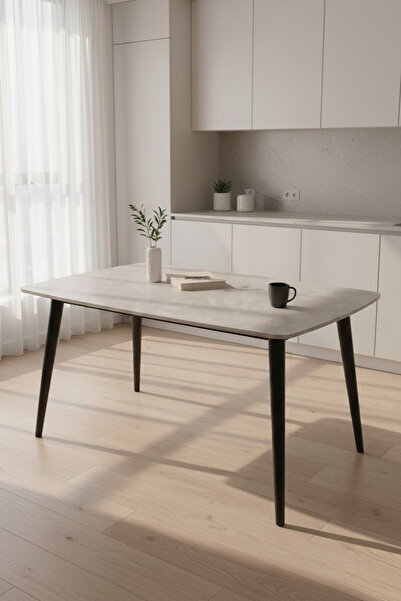 UMS MOBİLYA 80 x 140 Zen Yemek Masası–Mutfak Masası-Salon Masası-Ahşap Ayaklı...