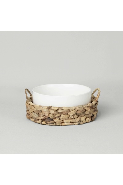 Linens Straw Porselen 22,6x8,5 cm Sunum Kasesi