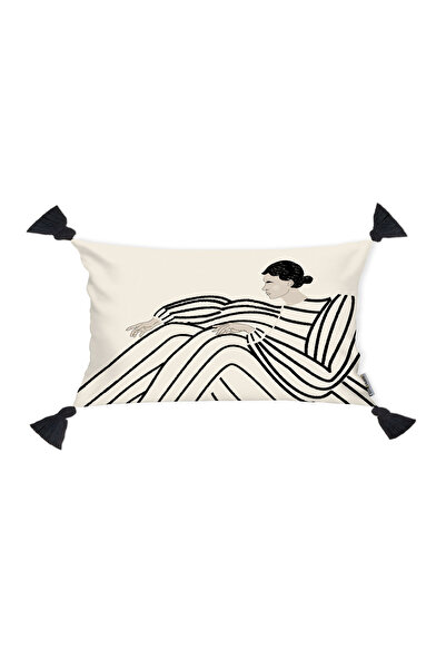 RİTMOHOME Püsküllü Iskandinav Art Kırlent Kılıfı