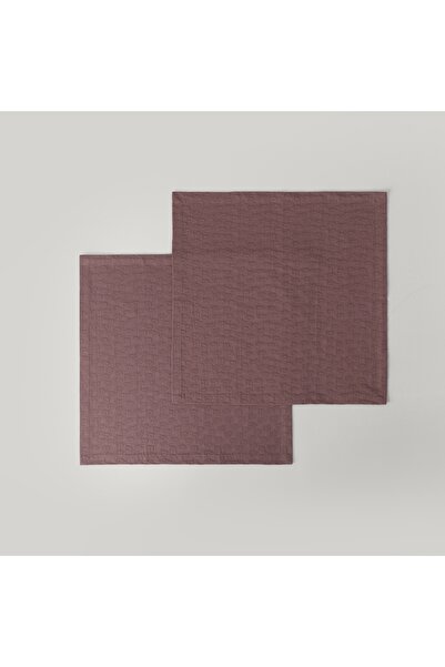 Linens مناديل مائدة موتون 45×45 سم عبوة من قطعتين لون أرجواني