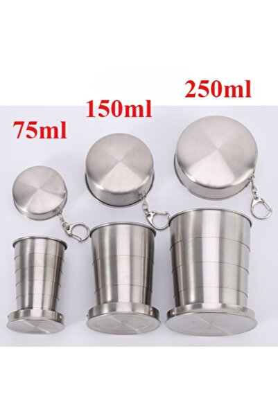 Choice كوب قابل للطي من الفولاذ المقاوم للصدأ بسعة 150 مل و75 مل و150 مل و250...