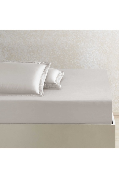 Linens X TENCEL ™   Cearșaf de pat dublu elastic din lyocell bej