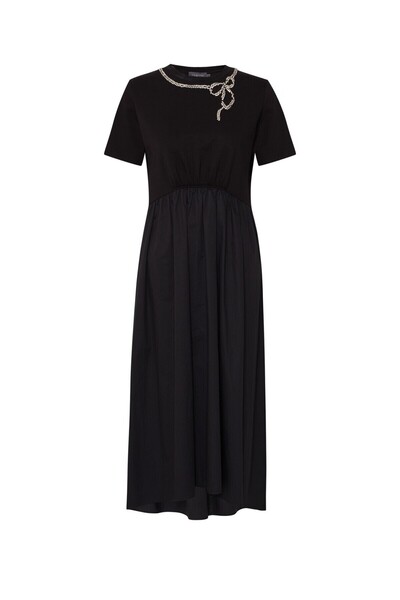 Exquise Rochie maxi cu guler brodat