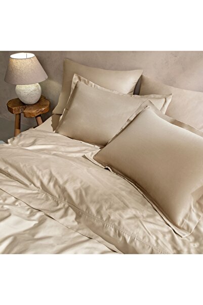 Linens مجموعة من قطعتين من أغطية الوسائد المصنوعة من القطن والساتان من Mix&Match باللون الجملي