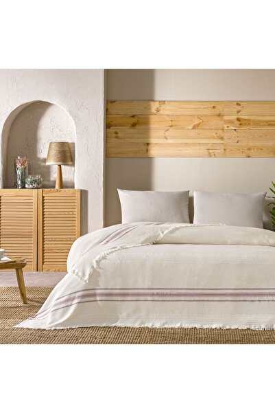 Linens Doce Pike Çift Kişilik Gri