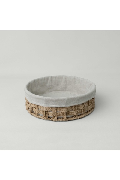 Linens Tidy Yuvarlak Sepet 29x10 Cm Naturel