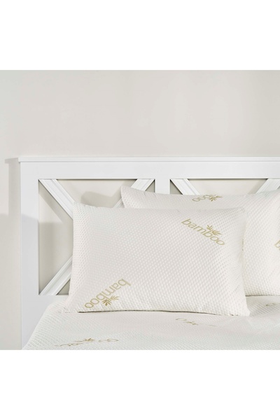 Linens Saltele de pernă standard din bambus de lux rezistente la lichide