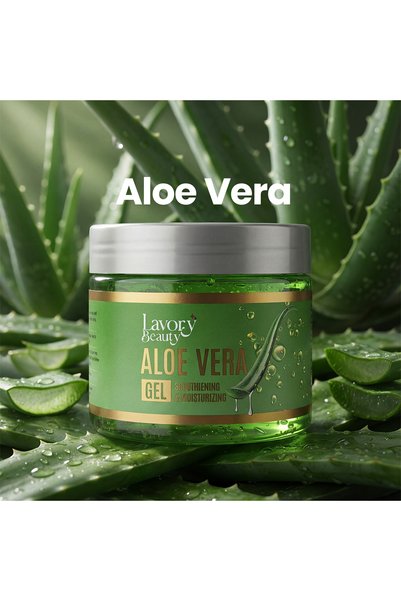 Lavory Beauty Natural AloeVera Moisturizing Gel for Face and Body with Natural Extracts + provitamin B5 (350 ml)