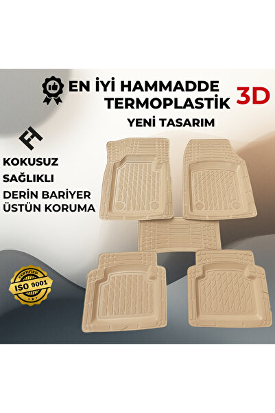 fuhe FORD FOCUS 2 2006 UYUMLU 4D HAVUZLU PASPAS BEJ RENK HEDİYELİ ÜRÜN