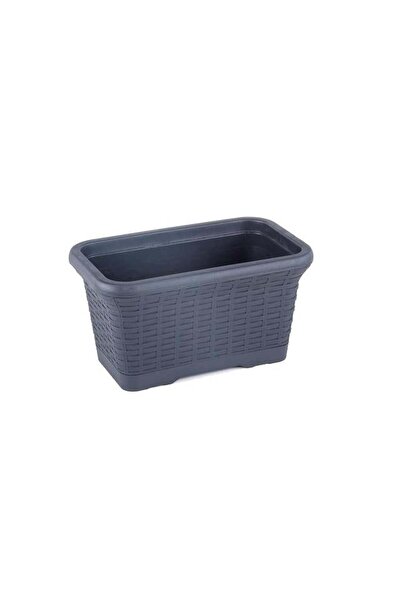 SERİNOVA Hasır Balkon Saksısı 6.5 Lt – 6.5 Litre Hasır Desenli Şık Balkon Çiç...