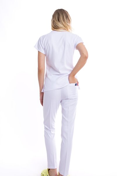 Uçak Medikal COSTUM CERRAHI CU LICRĂ ALB CORE-FLEX