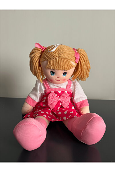 VARDEM OYUNCAK 50 cm bez bebek Mavi Gri Elbiseli